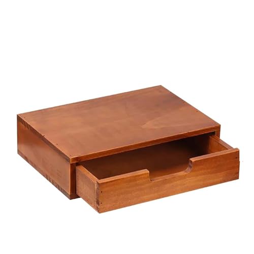 Pequeña caja de madera para almacenamiento, modernos cajones apilables de caoba, organizadores de escritorio de varios niveles para un almacenamiento eficiente del escritorio