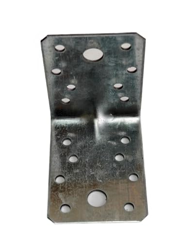 Image of L Brackets for Wood, 10pack 90x90x65mm Heavy Duty Metal Right Angle Corner Brackets for Wood with Screws, 2mm Thick Galvanised Steel 90 Degree L Shaped Bracket as Joining Fixing Repair Connector