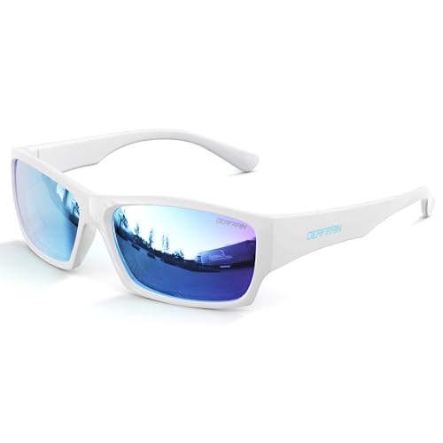 DEAFRAIN Kids Sunglasses Boys Girls Youth Polarized Unbreakable Flexible Sports Baseball Glasses for Teen Age 5-13