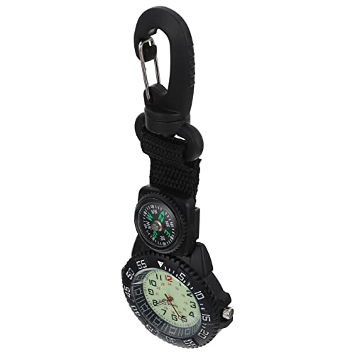 TEHAUX Mens Wallets Mens Wallets Pocket Watch, Backpacker Clip Watch Multifunction Carabiner Watch Nylon Strap Sports Pocket Watch Portable Pocket Watches for Men Mens Watches Mens Watches