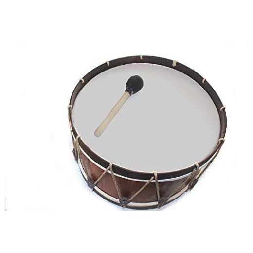 Bombo gallego de 50 centímetros en piel de cabra y madera, mazo golpeador incluido. Envío 24 horas para España.