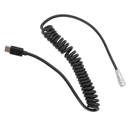 Tbest Cable en Espiral de Alimentación para Cámara, Cable de Carga Rápida USB C PD con Indicador para Cámaras de Cine BMPCC 4K, Entorno de Filmación Profesional - imagen 8