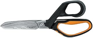 Fiskars Wysokowydajne nożyczki, Do 30% większa moc, Długość 21 cm, Trwała stal nierdzewna/ tworzywo, Czarno-pomarańczowe, PowerArc, 1027204