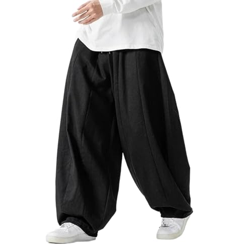 Men Casual Pants Fall Japanese Style Loose Vintage Warm Men's Lantern Pants Male Wide Leg Trousers