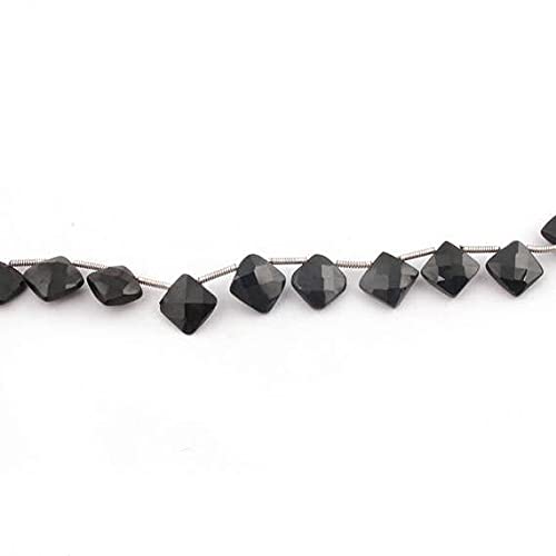 Black Onyx Faceted Square Briolettes pour créer vos bijoux de soirée élégants