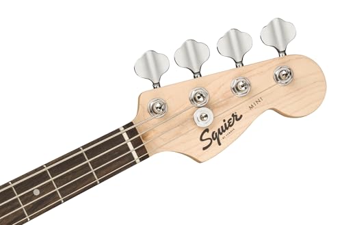 Fender Squier E-Bass - Mini Precision Bass, Schwarz, Inklusive kostenloser virtueller Kurse auf Fender Play