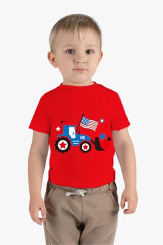 Boys 4th of July Shirt Girls American Flag Tees Toddler Kids USA Flag Independence Day Patriotic Kids Short Sleeve T-Shirt4