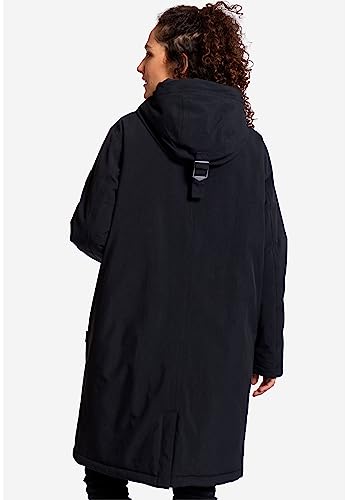 ELKLINE Damen Winterparka Berlin | Oversized Wintermantel halblang | wasserdicht warm | große Taschen 2019067, Größe:42, Farbe:Black