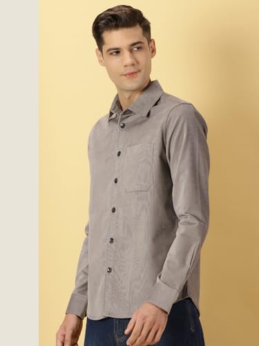 Image of Thomas Scott Men's Cotton Slim Fit Premium Corduroy Casual Shirt