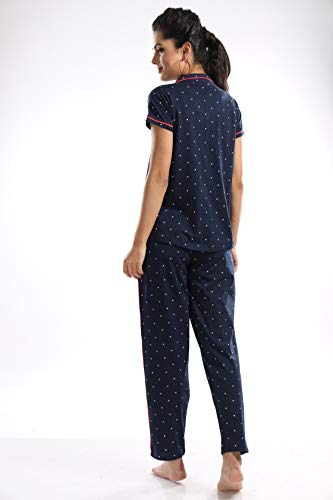 Image of AV2 Women's Cotton Polka Dots Night Suit Pajama Set