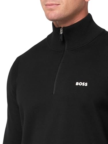 BOSS Men's Tech Flex Cotton Stretch Quarter Zip Knit Sweater3