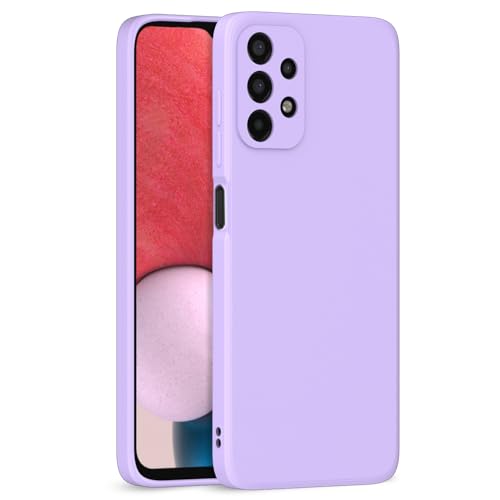 Image of Outlouders Back Cover for Samsung Galaxy A13 4G / A13 5G | Camera Protection | Durable Soft Matte Silicone Bumper Case (Purple)