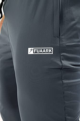 Image of FUAARK Men's Nylon Lycra Stretchable Jogger Trackpants with Zipper Pockets