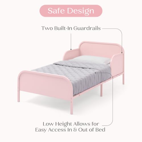 Delta Children Magic Magnet Toddler Bed with Book Storage, Pink - image 4