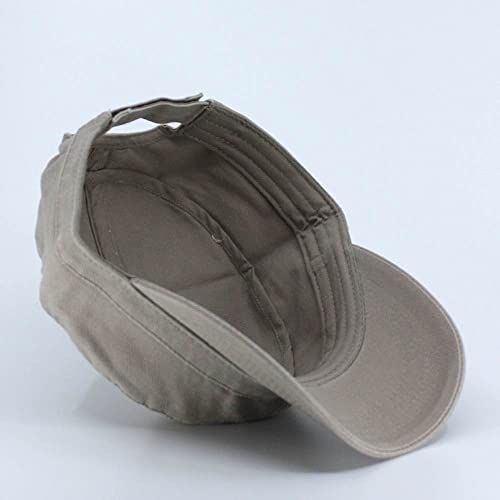 Image of The Vintage Year Heavy Stitching Washed Cotton Cadet Hat - Durable Military Baseball Cap for Men & Women, Outdoor Casual Wear