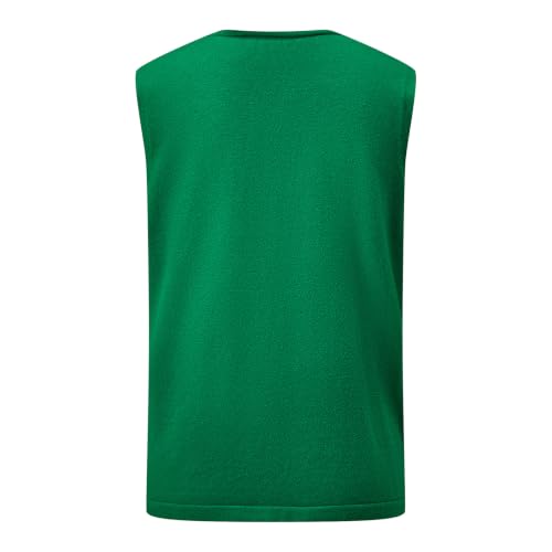 Image of SOLILOQUY Christmas Sweater Vest for Women Button Down Embroidery Knit Vest