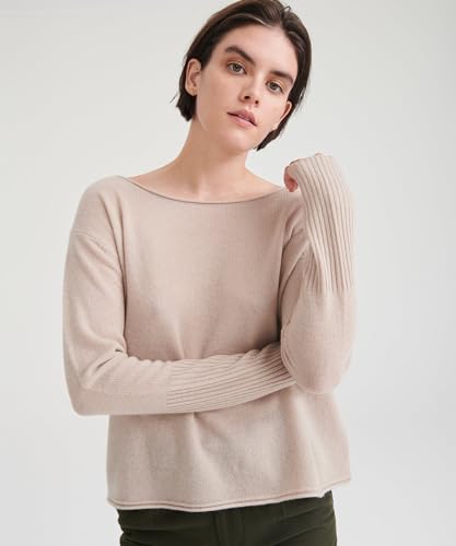 Women's Cashmere Boatneck Sweater3
