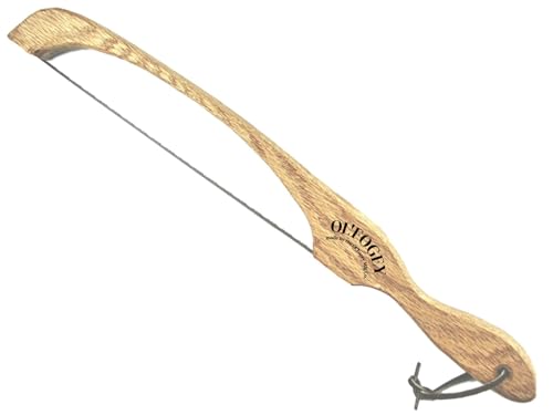 Bread Knife islice.ca Bagel Knife-Solid Oak, Bow Bread Slicer for Homemade Bread. Easy Grip Handle...