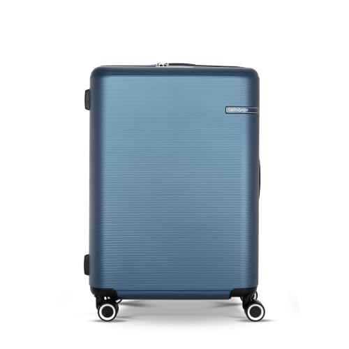 Image of Samsonite Trolley Bag Suitcase for Travel | STAREN 67 Cms Polycarbonate Hardsided Medium Check-in Luggage Trolley Bag, Navy
