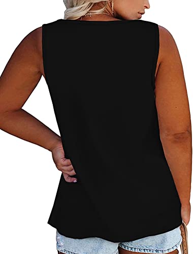 Plus Size Tank Tops for Women Summer Sleeveless Sweetheart Neck Casual Tunics Shirts2
