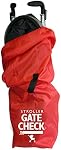 Sac de vérification de porte J.L. Childress pour poussettes parapluies simples - Sac de poussette pour avion - Sac de vérification de porte pour poussettes parapluies - Sac de voyage pour poussette d'avion - Rouge