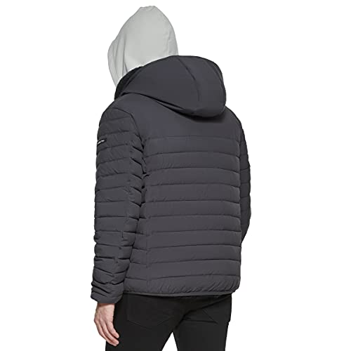 Image of Calvin Klein mens Lightweight Packable Down Jacket With Sherpa Lining