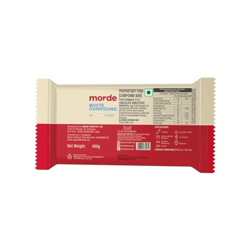 Image of Morde White Compound Bar 400 g, Chocolate for Baking and Confectionery, 400g