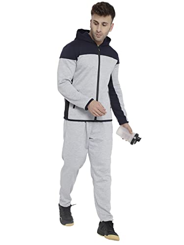 Image of CHKOKKO Men Winter Sports Running Zipper Stylish Jacket Grey 3XL
