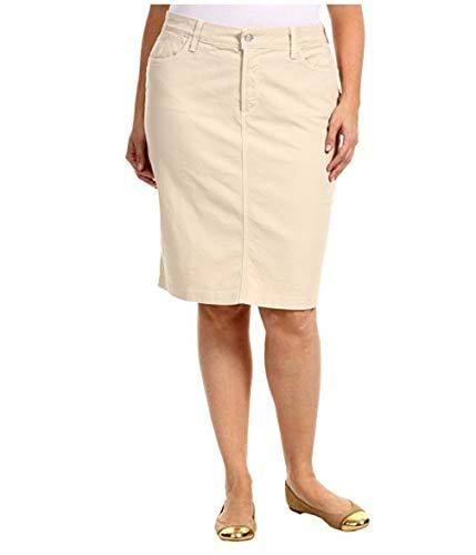 Jack david Womens Plus Size Stretch 24'' Length Casual Twill Cotton Skirt A500