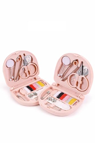 ASIORA Mini Travel Sewing Kit Beginner Mini Sewing Box Pocket Folding Sewing Kit, with Sewing Needle, Thread, Button, Pin, Scissors, Clip, Needle Threader - (Pack of 3) (3)