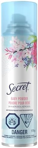 Secret Aerosol Antiperspirant and Deodorant, Powder Fresh, 170 g