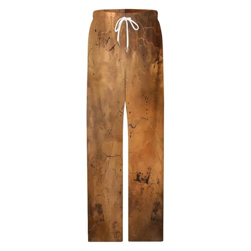 Abstract Brown Rust Color Mens Pajama Pants Print Lounge Pant PJ Bottoms Sleepwear Loungewear4