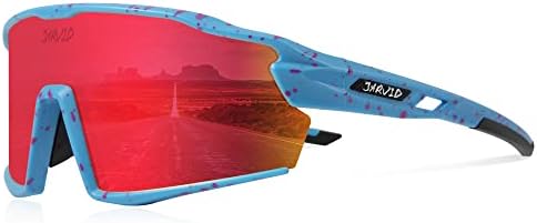 Jarvid Polarized Cycling Glasses with 4 Lenses Sports Sunglasses for Women Men