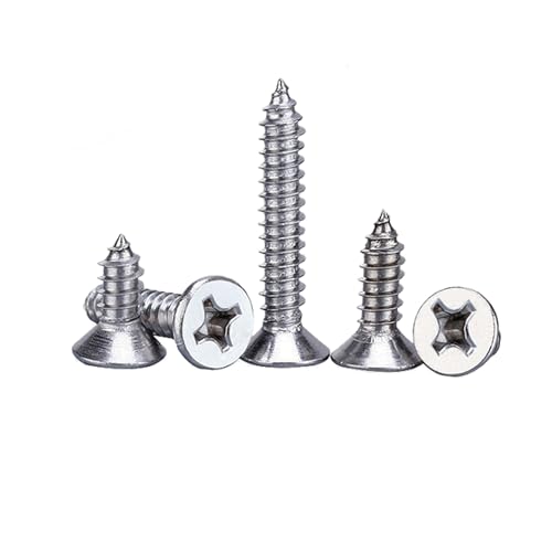 Vis autotaraudeuses inox tête plate Philips #6 x 5/8 lot 50 vis fixation bois métal