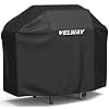 Velway Grill Afdekhoes Gasgrill Barbecue-afdekking Waterdicht BBQ Afdekking Beschermhoes Kap Grill Dekzeil Voor Weber Brinkmann Char Broil Holland Jenn Air (147x61x117cm) – Zwart