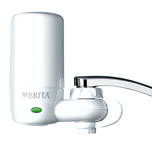 Brita Water Filter for Sink, Complete Faucet Mount Water Filtration System for Tap Water, Reduces 99% of Lead, White #1