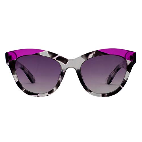 Image of Stylish Cat Eye Sunglasses for Women Polarized UV400 Protection Retro Butterfly Sun Glasses Square Design Shades Purple Tortoise Shell