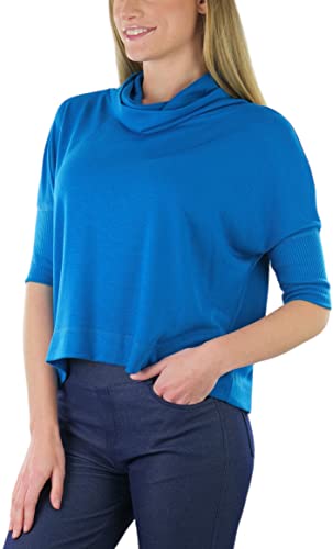 Image of ToBeInStyle Women's Classic Knit Fold Over Turtleneck Pullover