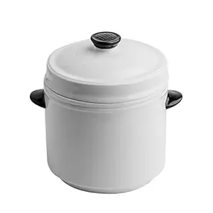 Hand-made Ceramic Stew Pot With Lid Double Ear Cover Stew Bird's Nest Cup Steamed Egg Cup Stew Pot Household Small Soup Cup (Size : L)