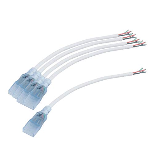 New Lon0167 5Set 12mm Terminals Pitch RGB LED Light Strips 4P Connector Output Cable w Fitting(5Set 12mm-Anschlüsse Pitch RGB-LED-Streifen 4P-Anschluss Ausgangskabel w Fitting