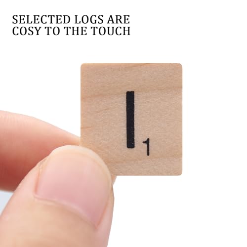 200 Stück Holzbuchstaben,Holzbuchstaben Scrabble,Buchstaben Holz,Holzbuchstaben Klein,Scrabble Buchstaben Holz,A Bis Z,mit Zahlen,für Basteln,Buchstabieren,Geschenk,Lernen,20 x 18 x 4mm