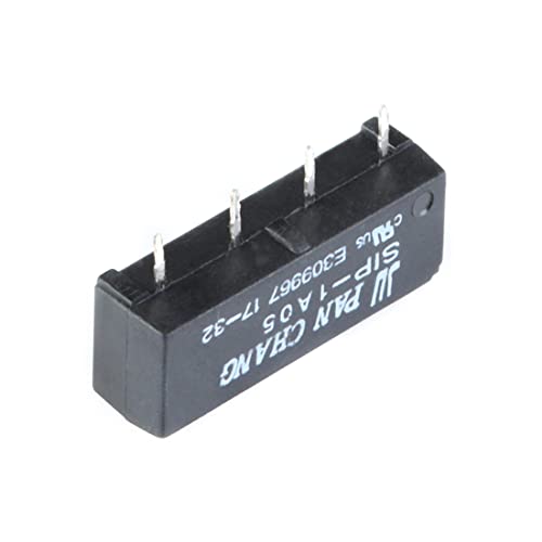 Hailege 5pcs SIP-1A05 5V Reed Schaltrelais 5V SIP-1A05 Reed Relais Schalter 4 Pins DC Widerstand 450-550ohm