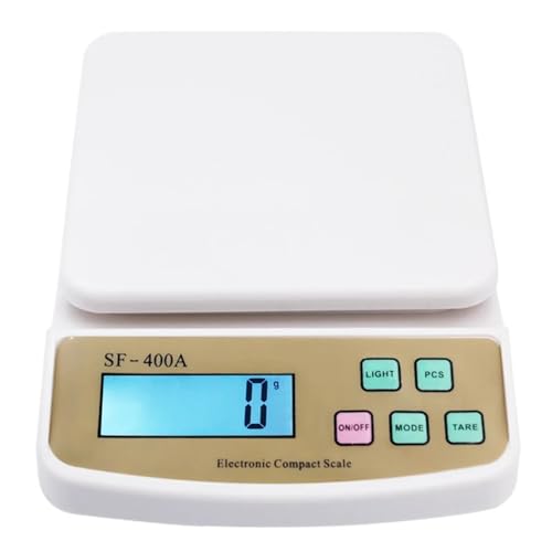 Báscula de cocina electrónica digital precisión 10 kg y 1 g con pantalla LCD, balanza for pesar frutas joyas retroiluminación SF400A