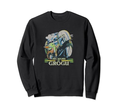 Sweatshirt Star Wars l'émotion de Grogu et The Mandalorian