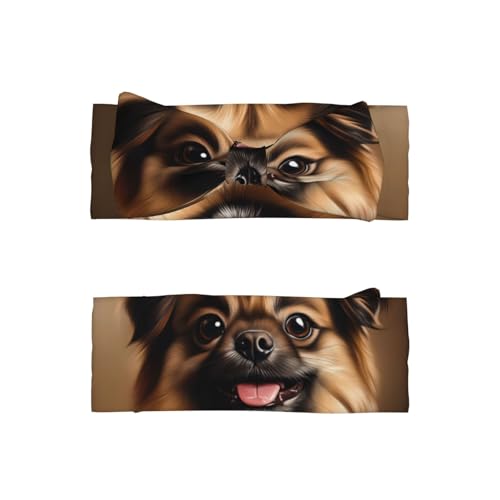 A cute dog painting Baby Headbands Soft Nylon Hairbands with Stretchy Bows Girls Hair Accessories for Newborn Infant Toddler Kids2