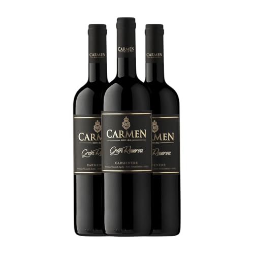 Viña Carmen Valle de Colchagua Gran Reserva 75 cl Vino tinto (Caja de 3 Botellas de 75 cl)