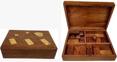 Caja de dados de madera KAM Home el regalo de Navidad perfecto de cinco dados