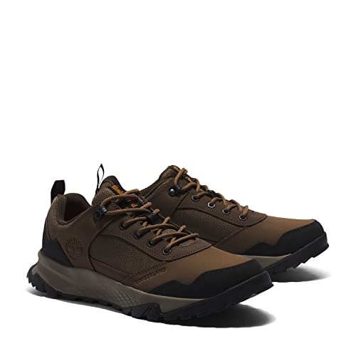 Timberland Lincoln Peak Lite F/L Low Tênis de caminhada masculino, Couro marrom escuro, 43