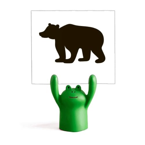 Porte-mémo ours noir mignon grenouille pince-notes de bureau enfant