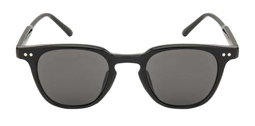 Image of Ted Smith Men's Women's UV Protection Grey Lens Black Square Sunglasses